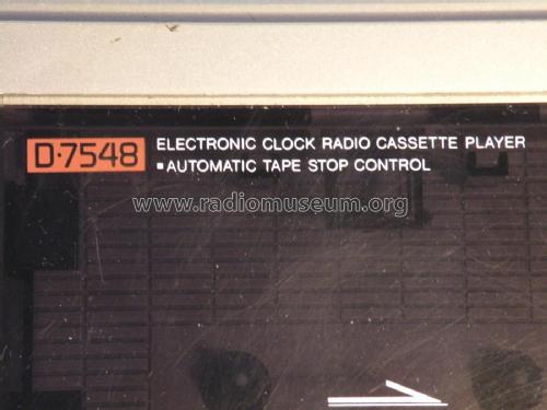 Electronic Clock Radio Cassette Player D-7548; Philips, Singapore (ID = 2230429) Radio