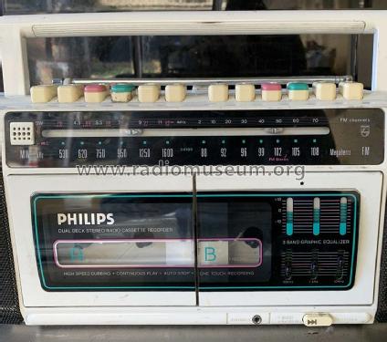 Dual Deck Stereo Radio Cassette Recorder D8199 /10B; Philips, Singapore (ID = 2680298) Radio