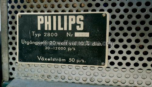 2800; Philips, Svenska AB, (ID = 2893976) Ampl/Mixer