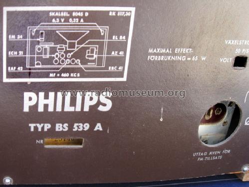 BS539A; Philips, Svenska AB, (ID = 1707473) Radio