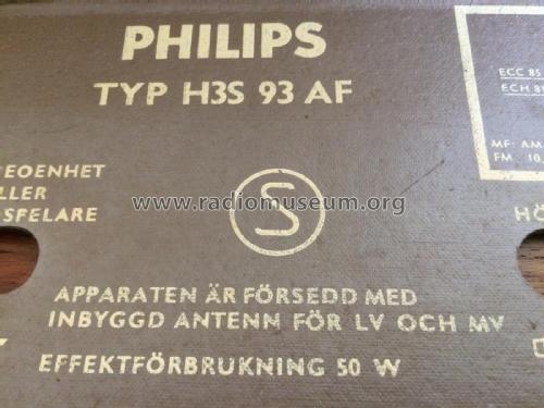 H3S93AF; Philips, Svenska AB, (ID = 2129476) Radio