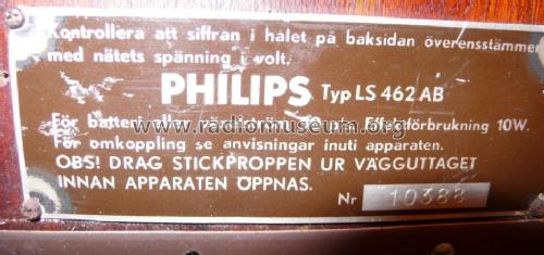 LS462AB; Philips, Svenska AB, (ID = 459734) Radio