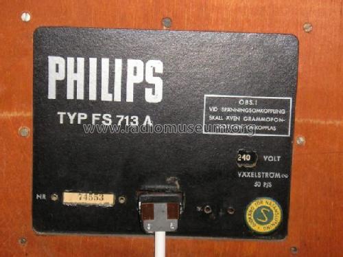 Radiogrammofon FS 713A; Philips, Svenska AB, (ID = 1596693) Radio