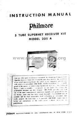 205A ; Philmore Mfg. Co. - (ID = 1187108) Radio