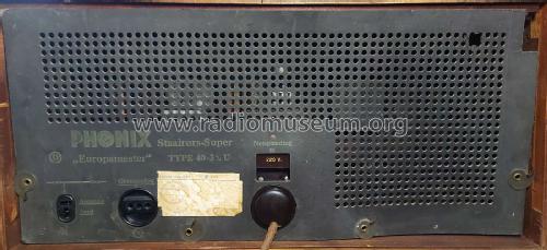 Europamester 40-3 1/2 U; Phönix Phønix; (ID = 3036256) Radio