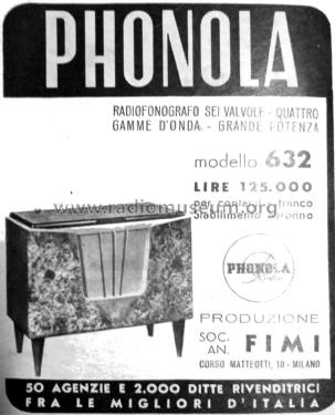 632; Phonola SA, FIMI; (ID = 2919713) Radio