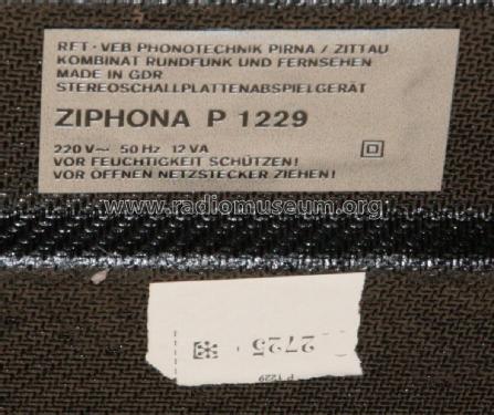 Ziphona P1229; Phonotechnik Pirna/ (ID = 2651886) Enrég.-R
