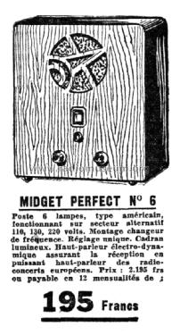 Midget Perfect No. 6; Hall Radio-Hall, (ID = 1924714) Radio