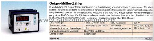 Geiger-Müller-Zähler / GM-Counter Order No. 13606.99; Phywe, Physikalische (ID = 2552731) teaching