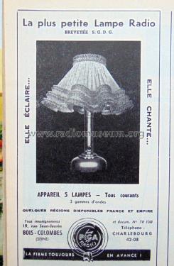 Lampe Radio Lux 152; Piga; Bois-Colombes (ID = 1926832) Radio