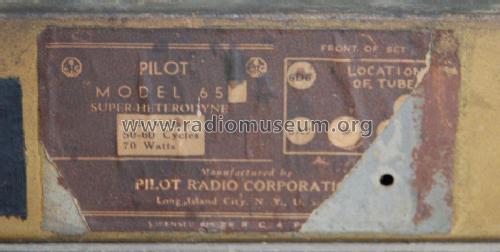 65; Pilot Electric Mfg. (ID = 1795043) Radio