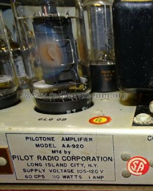 Pilotone Amplifier AA-920; Pilot Electric Mfg. (ID = 2652764) Ampl/Mixer