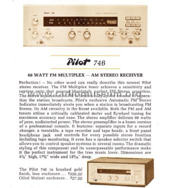AM/FM Stereo Receiver 746; Pilot Electric Mfg. (ID = 3019774) Radio