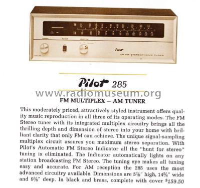 AM-FM Stereophonic Tuner 285; Pilot Electric Mfg. (ID = 3020040) Radio