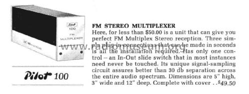 FM Multiplexer 100; Pilot Electric Mfg. (ID = 3020133) mod-past25