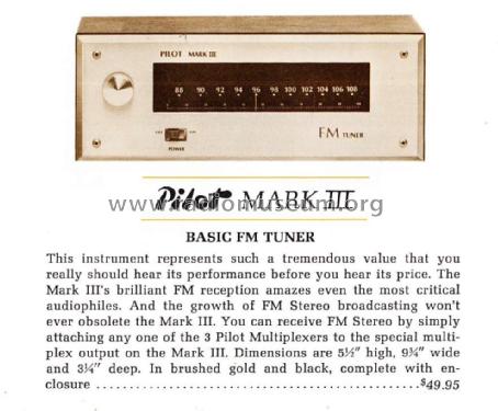 FM Tuner Mark III; Pilot Electric Mfg. (ID = 3020050) Radio