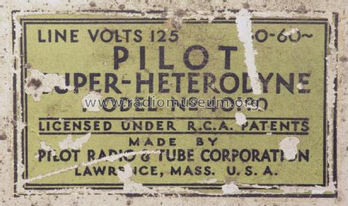 Gothic Superheterodyne ; Pilot Electric Mfg. (ID = 3085939) Radio