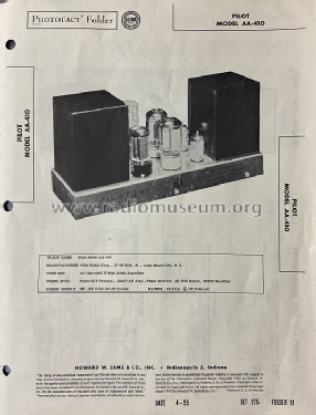 Pilotone AA-410; Pilot Electric Mfg. (ID = 2733843) Ampl/Mixer