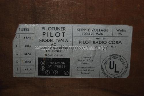 Pilotuner T-601; Pilot Electric Mfg. (ID = 2703393) Radio