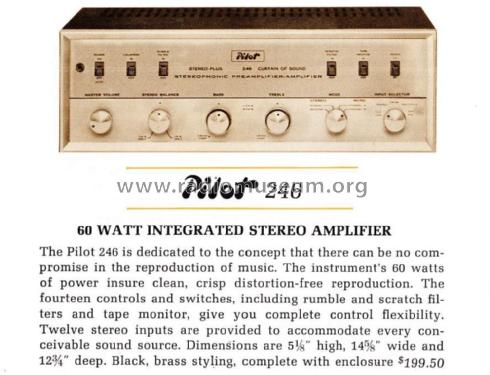 Stereo-Plus Curtain of Sound 246; Pilot Electric Mfg. (ID = 3020088) Verst/Mix