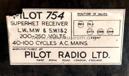 754; Pilot Radio Ltd.; (ID = 2922655) Radio