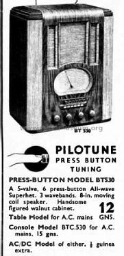 Push Button Five BT530; Pilot Radio Ltd.; (ID = 2705655) Radio