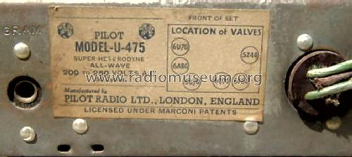 U475; Pilot Radio Ltd.; (ID = 1501587) Radio