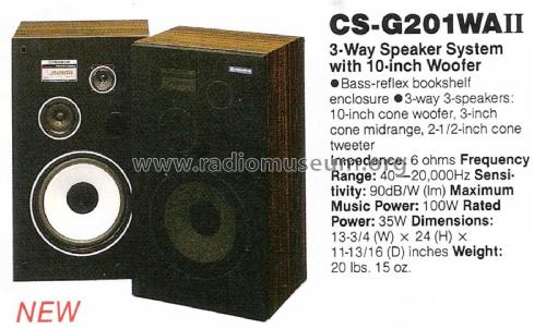 3-Way Speaker System CS-G201WAII ; Pioneer Corporation; (ID = 1892396) Speaker-P