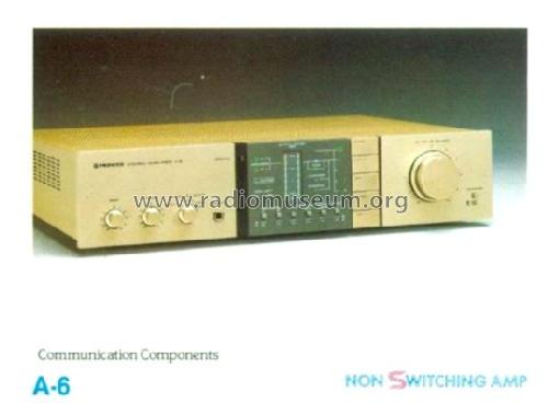 Stereo Amplifier A-6; Pioneer Corporation; (ID = 663691) Verst/Mix
