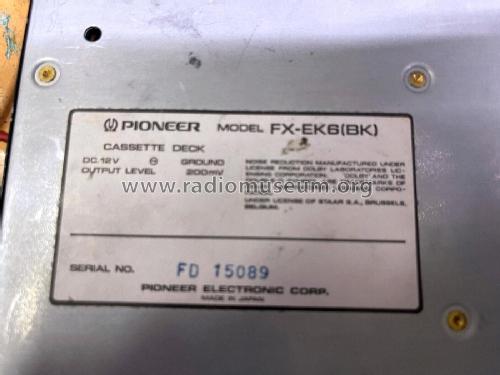 Computer Control Tuner Deck FX-EK6; Pioneer Corporation; (ID = 2826212) Car Radio