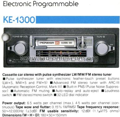 KE-1300; Pioneer Corporation; (ID = 3010532) Radio