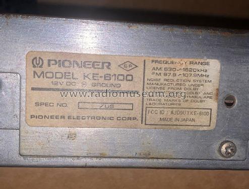 KE-6100; Pioneer Corporation; (ID = 2886348) Car Radio