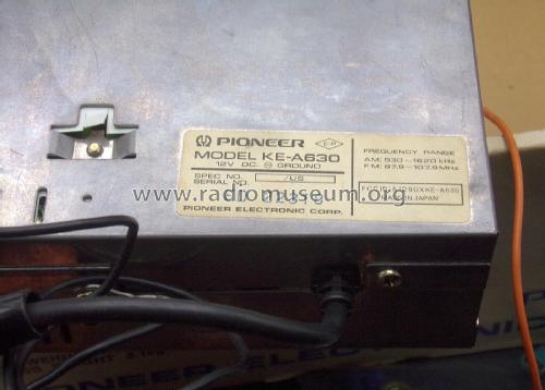 KE-A630; Pioneer Corporation; (ID = 2890860) Car Radio