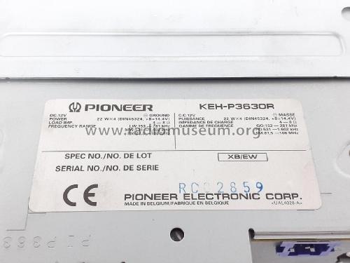 KEH-P3630R; Pioneer Corporation; (ID = 2832369) Car Radio