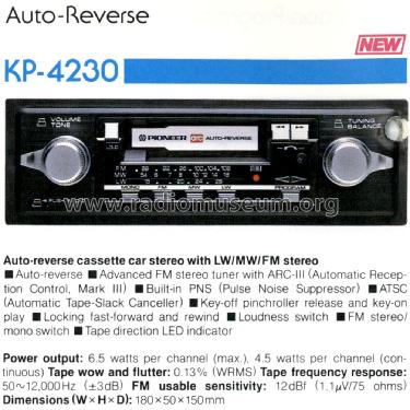 KP-4230; Pioneer Corporation; (ID = 3010707) Radio