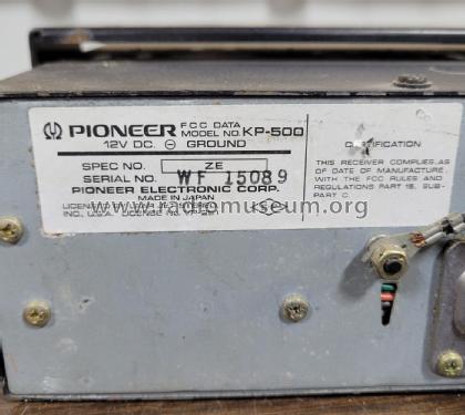 KP-500; Pioneer Corporation; (ID = 2881900) Car Radio