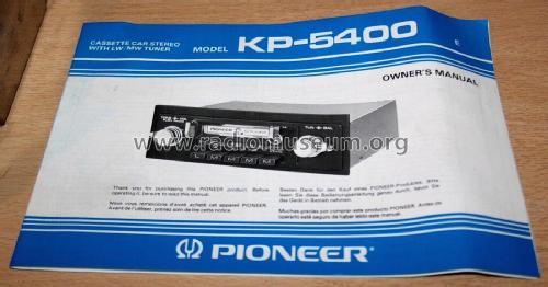 KP-5400; Pioneer Corporation; (ID = 2886364) Car Radio