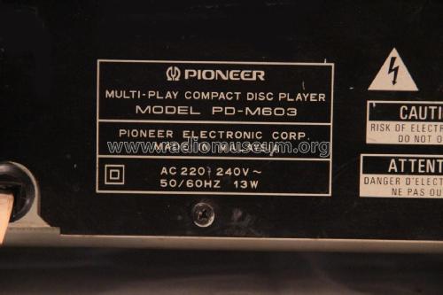 Multi Compact Disc Player PD-M603; Pioneer Corporation; (ID = 1753228) Reg-Riprod