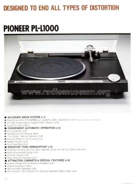 Tocadiscos Pioneer Pl-l1000 Motor Directo Seguimiento Lineal