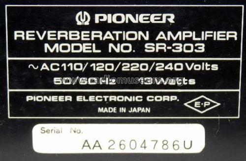 Reverberation Amplifier SR-303; Pioneer Corporation; (ID = 1757396) Ampl/Mixer