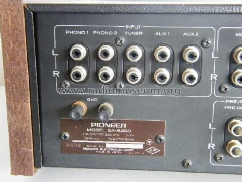 Stereo Amplifier SA-6200; Pioneer Corporation; (ID = 1242720) Ampl/Mixer