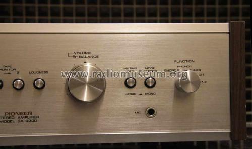 Stereo Amplifier SA-6200; Pioneer Corporation; (ID = 1650331) Ampl/Mixer