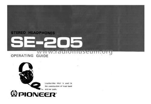 SE-205; Pioneer Corporation; (ID = 1944651) Speaker-P