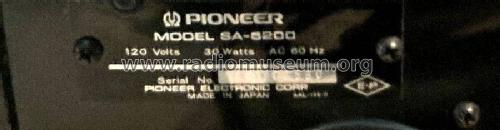 Stereo Amplifier SA-5200; Pioneer Corporation; (ID = 2713816) Ampl/Mixer