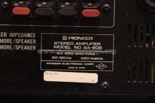 Stereo Amplifier SA-606; Pioneer Corporation; (ID = 1635598) Ampl/Mixer