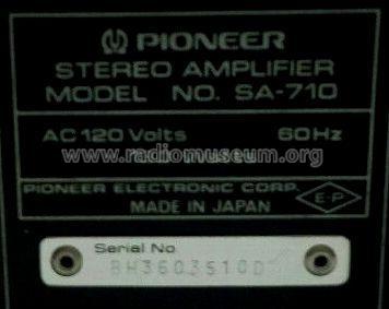 Stereo Amplifier SA-710; Pioneer Corporation; (ID = 1965804) Verst/Mix