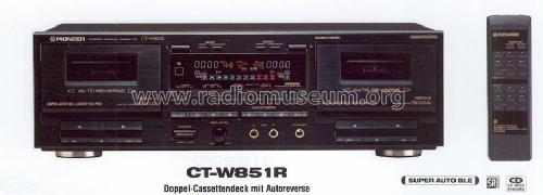 Stereo Double Cassette Deck CT-W851R; Pioneer Corporation; (ID = 1235850) R-Player