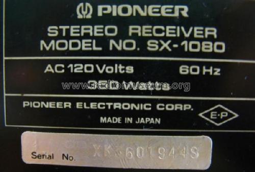 Stereo Receiver SX-1080; Pioneer Corporation; (ID = 1965561) Radio