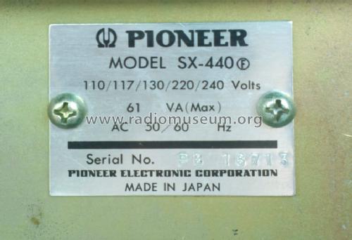 Stereo Receiver SX-440; Pioneer Corporation; (ID = 1508809) Radio