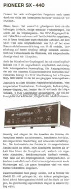 Stereo Receiver SX-440; Pioneer Corporation; (ID = 759566) Radio